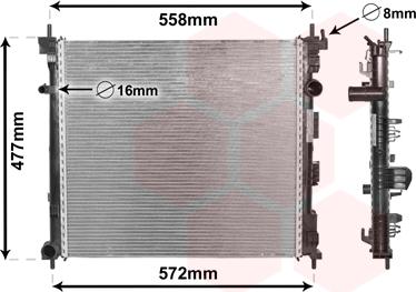 Van Wezel 33002407 - Радиатор, охлаждение двигателя autosila-amz.com