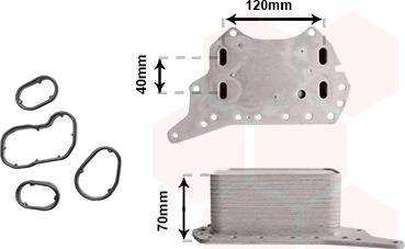 Van Wezel 33013701 - Масляный радиатор, двигательное масло autosila-amz.com