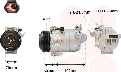 Van Wezel 3301K701 - Компрессор кондиционера autosila-amz.com