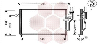 Van Wezel 32005105 - Конденсатор кондиционера autosila-amz.com