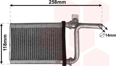 Van Wezel 32006254 - Теплообменник, отопление салона autosila-amz.com