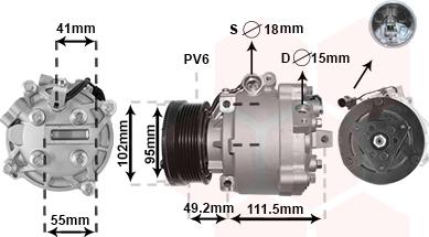 Van Wezel 3201K701 - Компрессор кондиционера autosila-amz.com