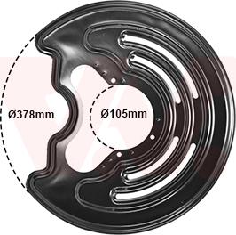 Van Wezel 3794374 - Отражатель, защита, тормозной диск autosila-amz.com