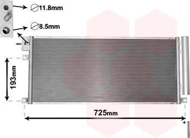 Van Wezel 37005634 - Конденсатор кондиционера autosila-amz.com