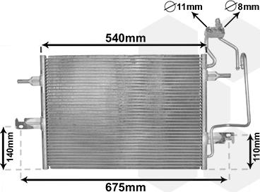 Van Wezel 37005349 - Конденсатор кондиционера autosila-amz.com