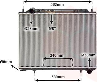 Van Wezel 37002441 - Радиатор, охлаждение двигателя autosila-amz.com