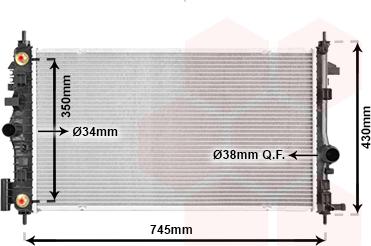 Van Wezel 37002473 - Радиатор, охлаждение двигателя autosila-amz.com