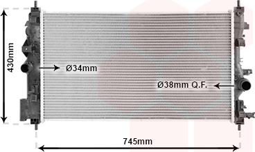 Van Wezel 37002591 - Радиатор, охлаждение двигателя autosila-amz.com