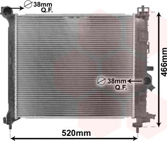 Van Wezel 37002561 - Радиатор, охлаждение двигателя autosila-amz.com