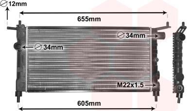 Van Wezel 37002183 - Радиатор, охлаждение двигателя autosila-amz.com