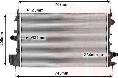 Van Wezel 37002396 - Радиатор, охлаждение двигателя autosila-amz.com