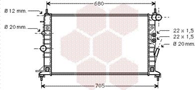 Van Wezel 37002359 - Радиатор, охлаждение двигателя autosila-amz.com