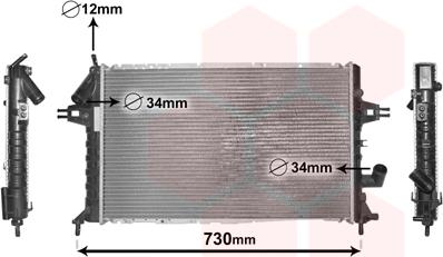 Van Wezel 37002294 - Радиатор, охлаждение двигателя autosila-amz.com