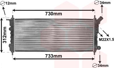 Van Wezel 37002263 - Радиатор, охлаждение двигателя autosila-amz.com