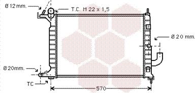 Van Wezel 37002221 - Радиатор, охлаждение двигателя autosila-amz.com