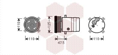 Van Wezel 3700K493 - Компрессор кондиционера autosila-amz.com