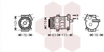 Van Wezel 3700K558 - Компрессор кондиционера autosila-amz.com