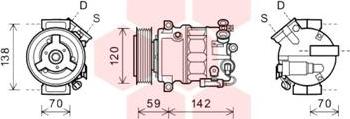 Van Wezel 3700K578 - Компрессор кондиционера autosila-amz.com