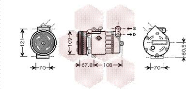 Van Wezel 3700K377 - Компрессор кондиционера autosila-amz.com