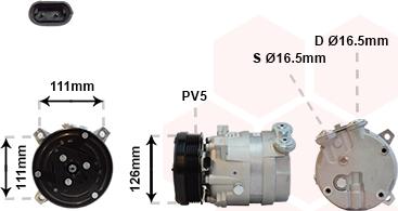 Van Wezel 3700K280 - Компрессор кондиционера autosila-amz.com