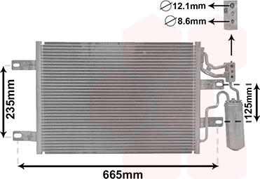 Van Wezel 37015394 - Конденсатор кондиционера autosila-amz.com