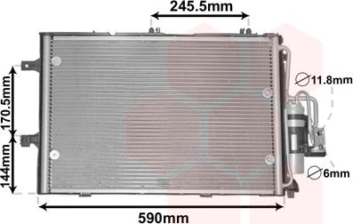 Van Wezel 37015307 - Конденсатор кондиционера autosila-amz.com