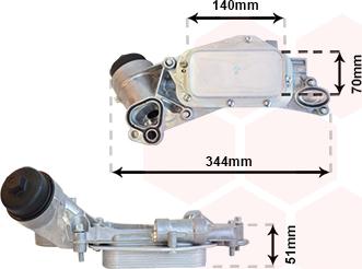 Van Wezel 37013684 - Масляный радиатор, двигательное масло autosila-amz.com