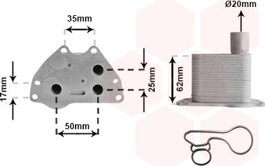 Van Wezel 37013704 - Масляный радиатор, двигательное масло autosila-amz.com