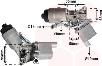 Van Wezel 37013718 - Масляный радиатор, двигательное масло autosila-amz.com