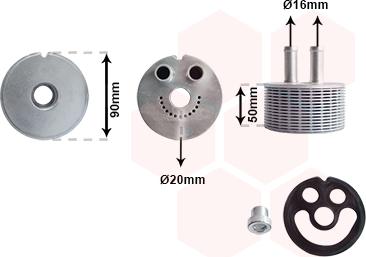 Van Wezel 37013717 - Масляный радиатор, двигательное масло autosila-amz.com