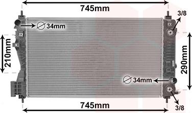 Van Wezel 37012714 - Радиатор, охлаждение двигателя autosila-amz.com