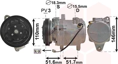 Van Wezel 2901K157 - Компрессор кондиционера autosila-amz.com