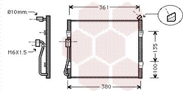 Van Wezel 25005090 - Конденсатор кондиционера autosila-amz.com