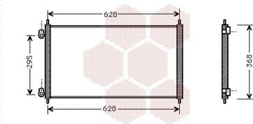 Van Wezel 25005106 - Конденсатор кондиционера autosila-amz.com