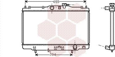 Van Wezel 25002176 - Радиатор, охлаждение двигателя autosila-amz.com