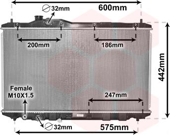 Van Wezel 25002296 - Радиатор, охлаждение двигателя autosila-amz.com