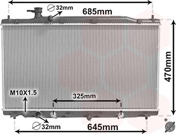 Van Wezel 25002269 - Радиатор, охлаждение двигателя autosila-amz.com