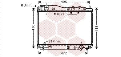 Van Wezel 25002204 - Радиатор, охлаждение двигателя autosila-amz.com