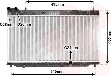 Van Wezel 25002206 - Радиатор, охлаждение двигателя autosila-amz.com