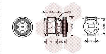 Van Wezel 2500K019 - Компрессор кондиционера autosila-amz.com