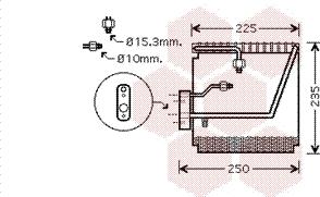 Van Wezel 2500V198 - Испаритель, кондиционер autosila-amz.com