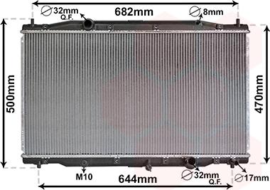 Van Wezel 25012226 - Радиатор, охлаждение двигателя autosila-amz.com