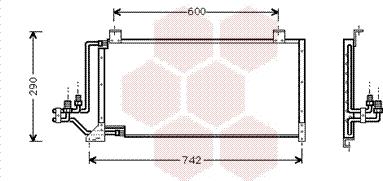 Van Wezel 21005006 - Конденсатор кондиционера autosila-amz.com