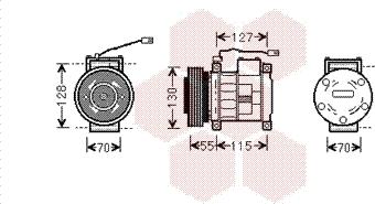 Van Wezel 2100K032 - Компрессор кондиционера autosila-amz.com