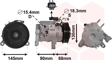 Van Wezel 2100K133 - Компрессор кондиционера autosila-amz.com