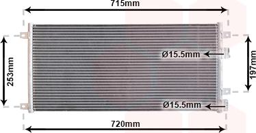 Van Wezel 28005058 - Конденсатор кондиционера autosila-amz.com