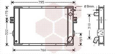 Van Wezel 28002023 - Радиатор, охлаждение двигателя autosila-amz.com