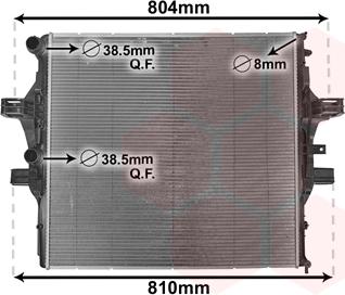 Van Wezel 28002125 - Радиатор, охлаждение двигателя autosila-amz.com