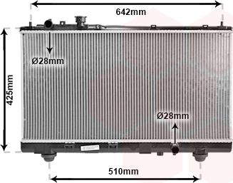 Van Wezel 27002173 - Радиатор, охлаждение двигателя autosila-amz.com