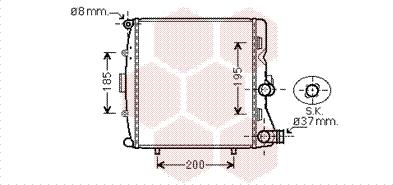 Van Wezel 74002054 - Радиатор, охлаждение двигателя autosila-amz.com